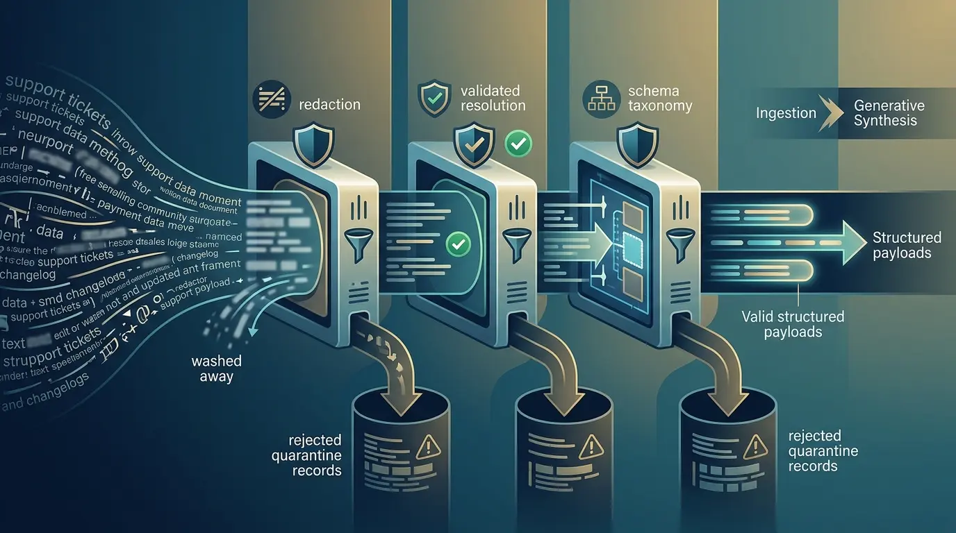 Security filtering and redaction workflow diagram