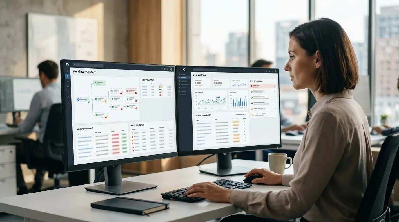 Individuelles Workflow-Dashboard mit operativen Kennzahlen und Kontrollpunkten
