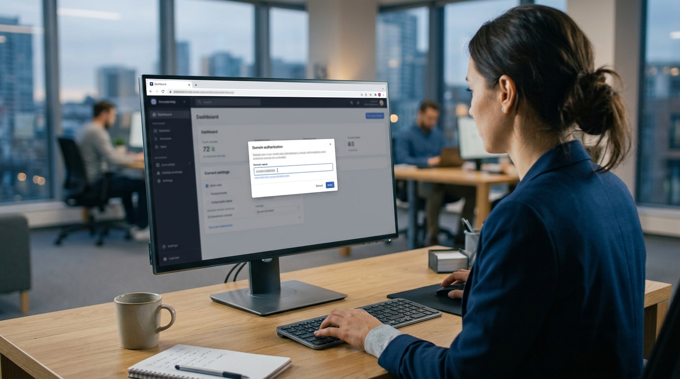 Georivo dashboard domain authorization input field